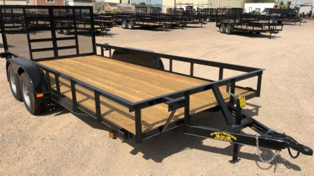 New 2025 Road Boss 83x16 Tandem Axle 4'gate with ramps in gate Utility Trailer