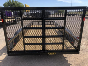 New 2025 Road Boss 83x16 Tandem Axle 4'gate with ramps in gate Utility Trailer