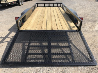New 2025 Road Boss 83x16 Tandem Axle 4'gate with ramps in gate Utility Trailer