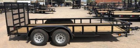 New 2025 Road Boss 83x16 Tandem Axle 4'gate with ramps in gate Utility Trailer