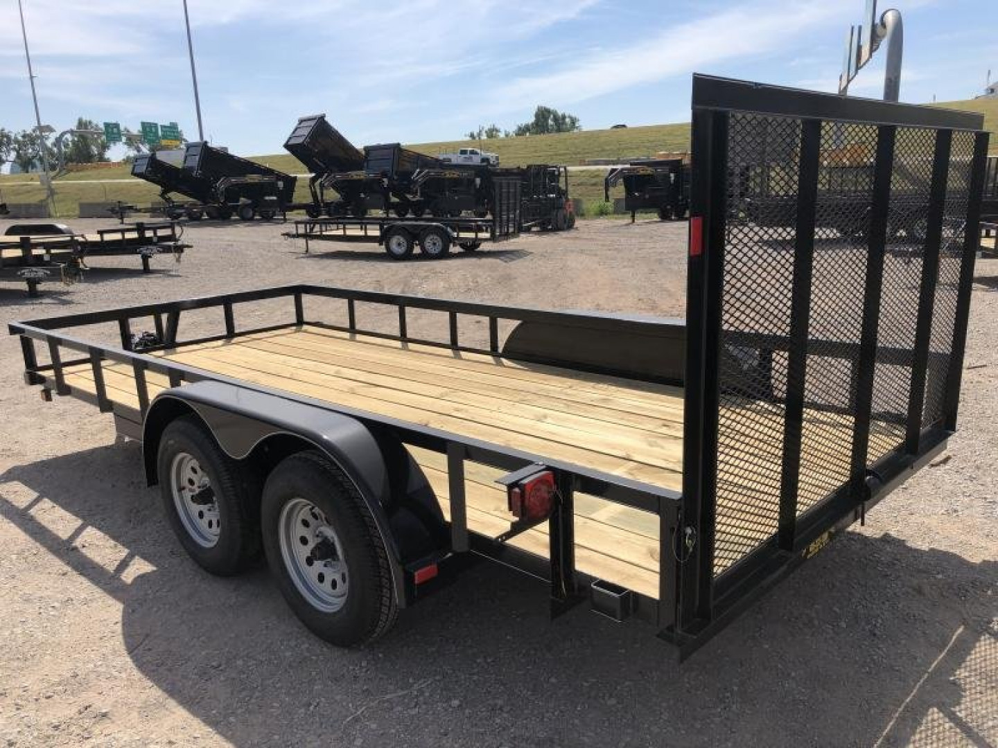 New 2025 Road Boss 83"x16' Tandem Axle Landscape with 4' Gate Utility Trailer