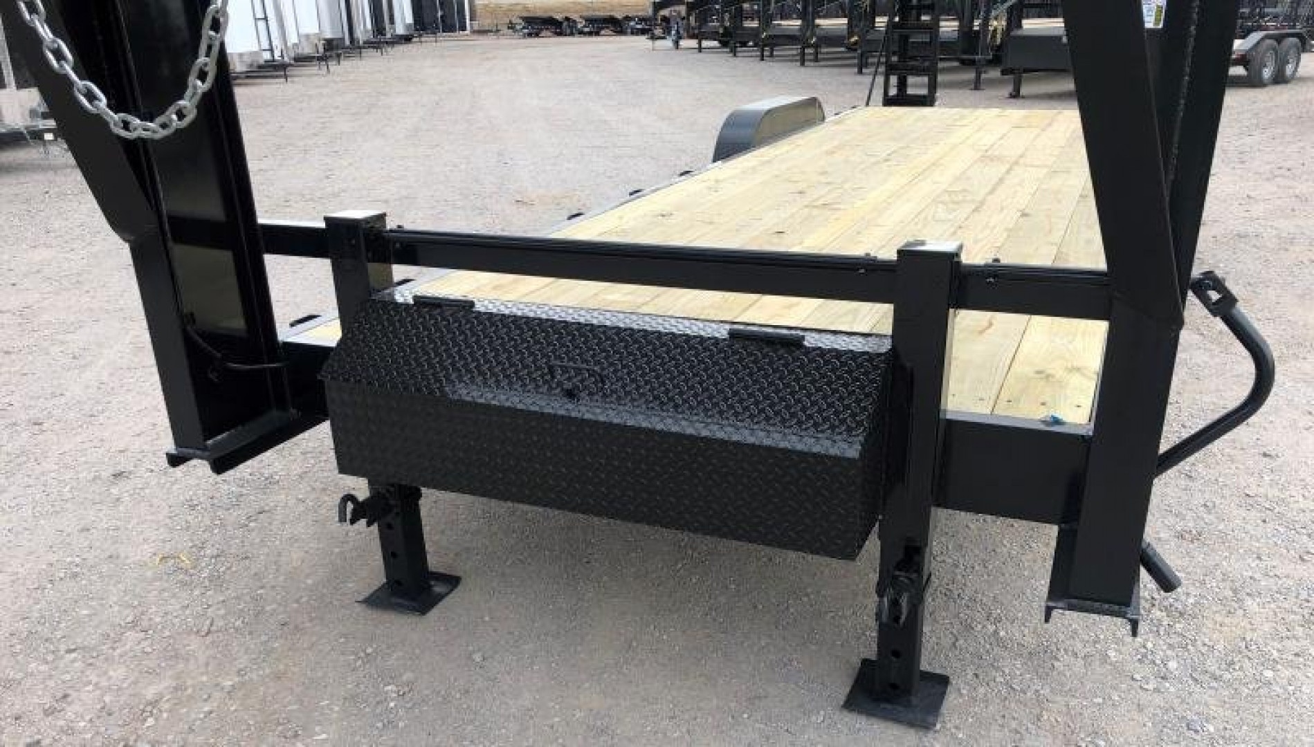 New 2025 Road Boss 83"x24' Tandem Axle Gooseneck No Rail Stand Up Ramp Equipment Trailer