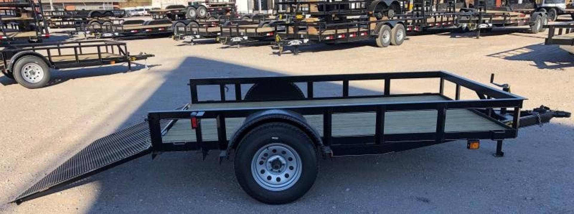 New 2025 Road Boss 77" x 10' Single Axle with 4' Gate Utility Trailer