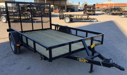 New 2025 Road Boss 77" x 10' Single Axle with 4' Gate Utility Trailer