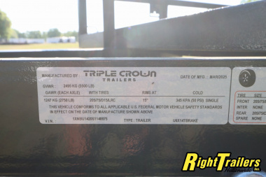 New 2025 6x14 Triple Crown Utility Trailer