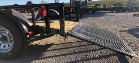 New 2025 Road Boss 5'X10' Single Axle, 3' Gate, Dove, Pipe Top Rail Utility Trailer