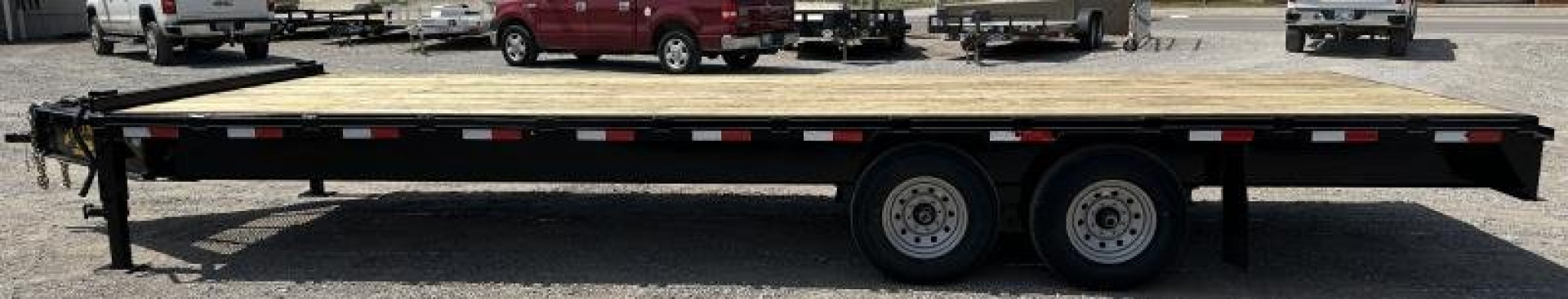 New 2025 Road Boss 102x24 Bumperpull Deck over 14klb Flatbed Trailer