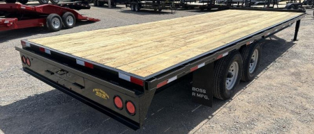 New 2025 Road Boss 102x24 Bumperpull Deck over 14klb Flatbed Trailer