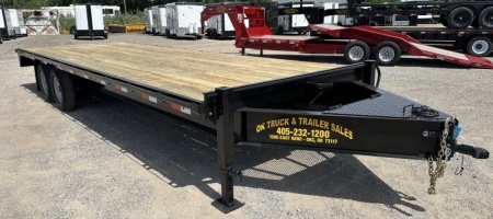 New 2025 Road Boss 102x24 Bumperpull Deck over 14klb Flatbed Trailer