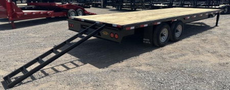 New 2025 Road Boss 102x24 Bumperpull Deck over 14klb Flatbed Trailer