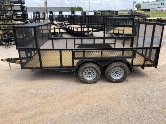 New 2025 Road Boss 83"x14' Tandem Axle landscape with 2' Sides Landscape Trailer