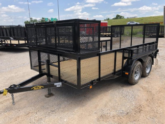New 2025 Road Boss 83"x14' Tandem Axle landscape with 2' Sides Landscape Trailer