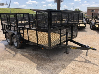 New 2025 Road Boss 83"x14' Tandem Axle landscape with 2' Sides Landscape Trailer