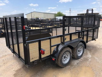 New 2025 Road Boss 83"x14' Tandem Axle landscape with 2' Sides Landscape Trailer