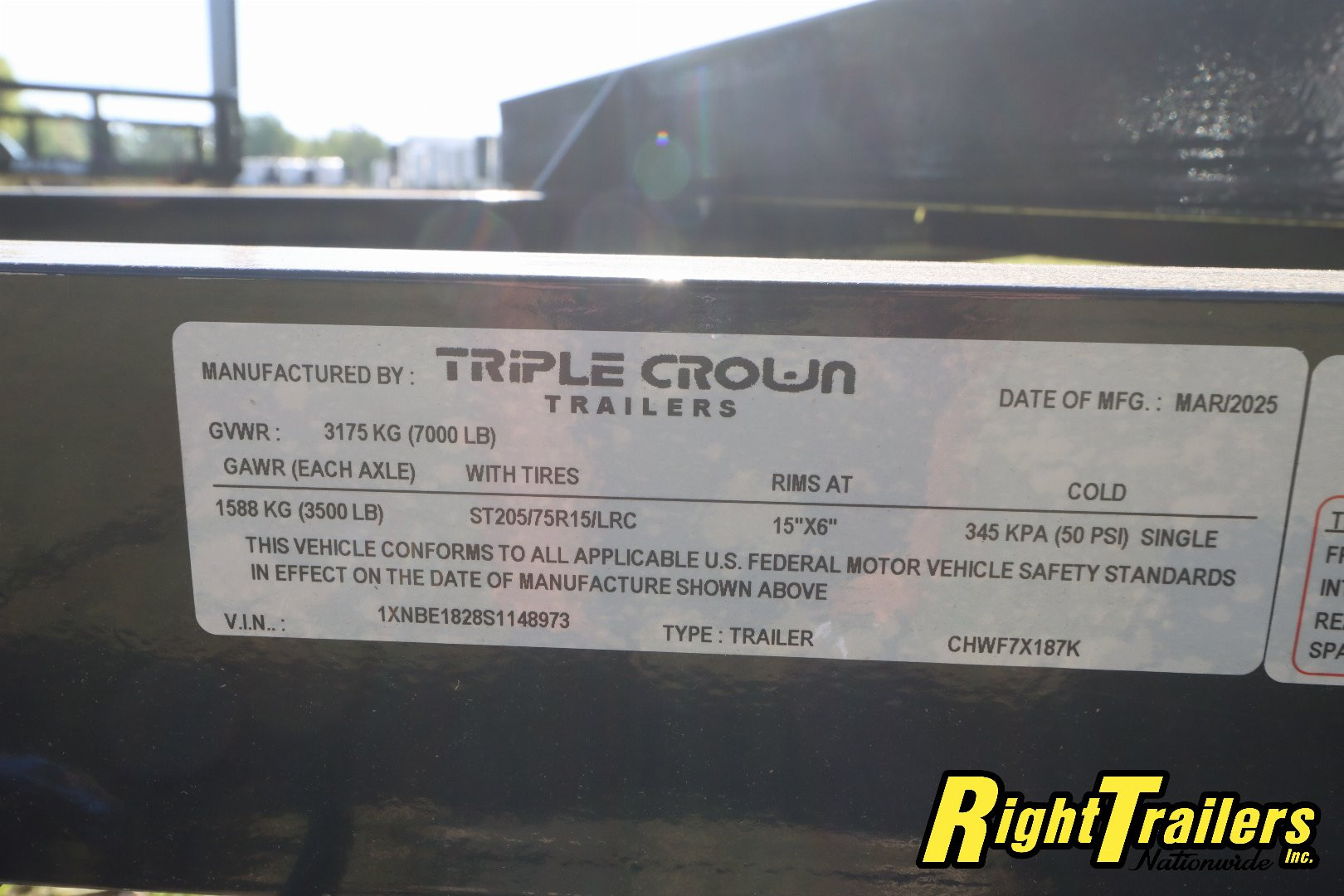 New 2025 7X18 Triple Crown Car Hauler