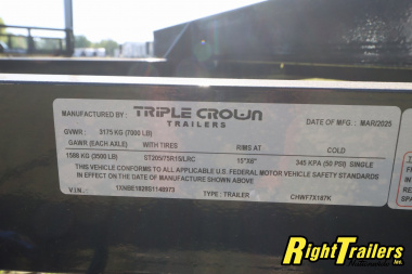 New 2025 7X18 Triple Crown Car Hauler