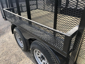 New 2025 Road Boss 83"x 14 Tandem Axle Landscape Trailer with 4' Sides Landscape Trailer
