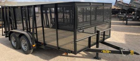New 2025 Road Boss 83"x 14 Tandem Axle Landscape Trailer with 4' Sides Landscape Trailer