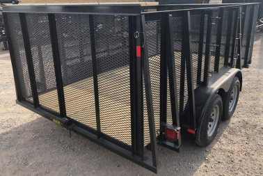 New 2025 Road Boss 83"x 14 Tandem Axle Landscape Trailer with 4' Sides Landscape Trailer