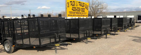 New 2025 Road Boss 83"x 14 Tandem Axle Landscape Trailer with 4' Sides Landscape Trailer