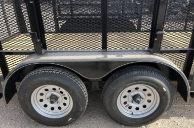 New 2025 Road Boss 83"x 14 Tandem Axle Landscape Trailer with 4' Sides Landscape Trailer