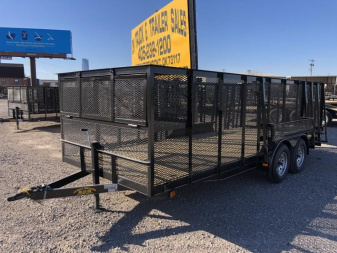 New 2025 Road Boss 83"x18' Landscape 4'sides & Side gate Landscape Trailer