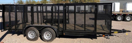New 2025 Road Boss 83"x18' Landscape 4'sides & Side gate Landscape Trailer