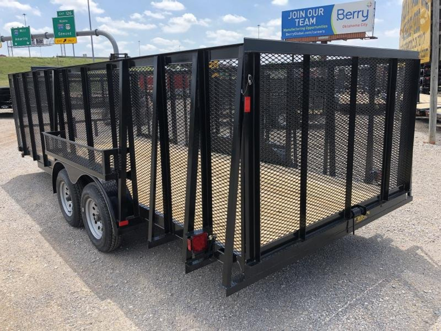 New 2025 Road Boss 83"x20' Tandem Axle Landscape with 4' Sides & Side gate Landscape Trailer