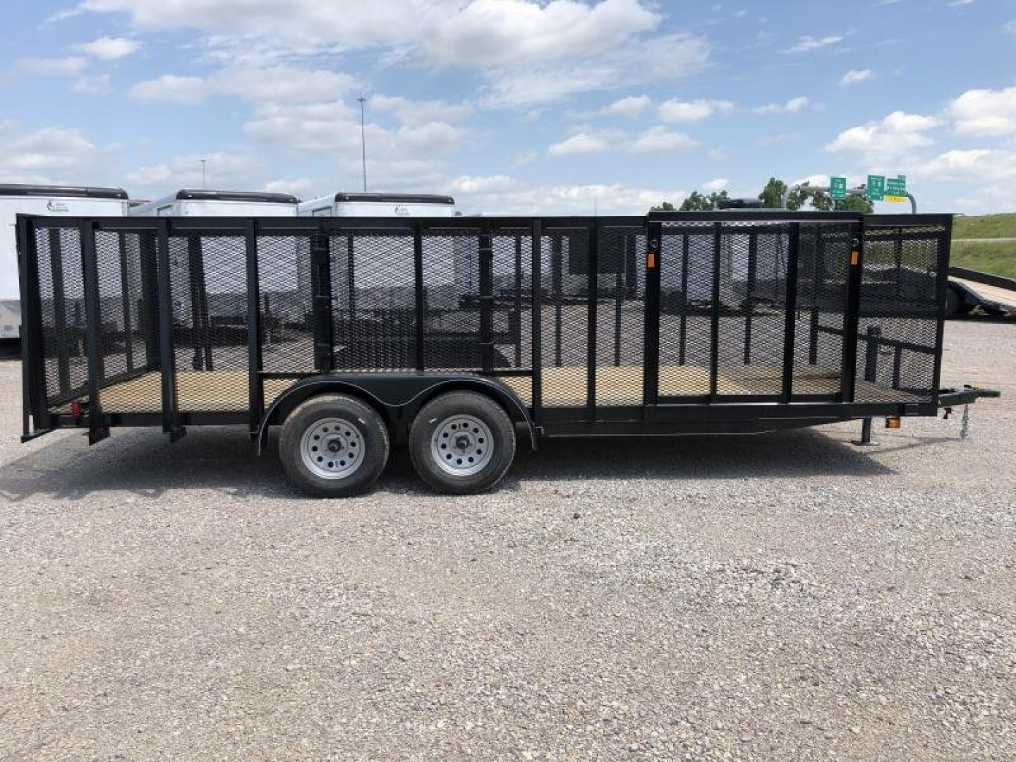 New 2025 Road Boss 83"x20' Tandem Axle Landscape with 4' Sides & Side gate Landscape Trailer
