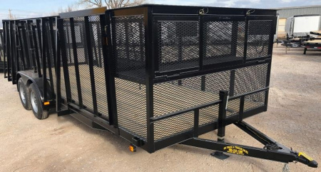 New 2025 Road Boss 83"x20' Tandem Axle Landscape with 4' Sides & Side gate Landscape Trailer