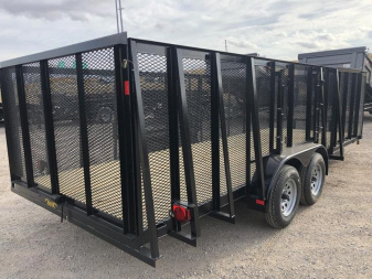 New 2025 Road Boss 83"x20' Tandem Axle Landscape with 4' Sides & Side gate Landscape Trailer