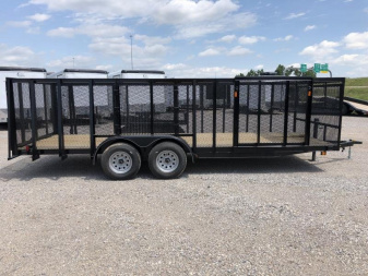 New 2025 Road Boss 83"x20' Tandem Axle Landscape with 4' Sides & Side gate Landscape Trailer