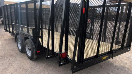 New 2025 Road Boss 83"x20' Tandem Axle Landscape with 4' Sides & Side gate Landscape Trailer
