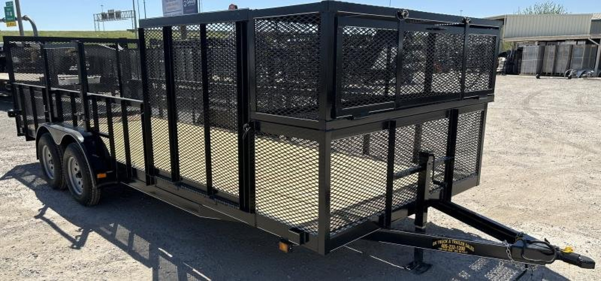 New 2025 Road Boss 83"x20' Tandem Axle Landscape, 2' Sides & Side gate Landscape Trailer