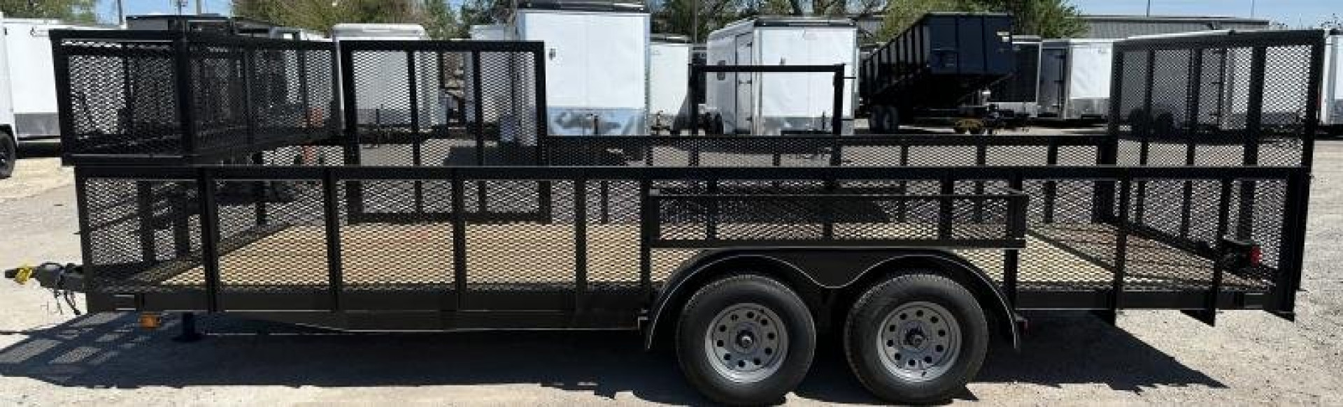 New 2025 Road Boss 83"x20' Tandem Axle Landscape, 2' Sides & Side gate Landscape Trailer
