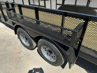 New 2025 Road Boss 83"x20' Tandem Axle Landscape, 2' Sides & Side gate Landscape Trailer