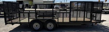 New 2025 Road Boss 83"x20' Tandem Axle Landscape, 2' Sides & Side gate Landscape Trailer