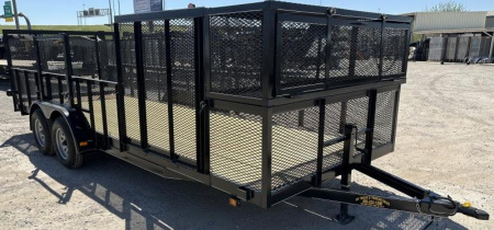 New 2025 Road Boss 83"x20' Tandem Axle Landscape, 2' Sides & Side gate Landscape Trailer
