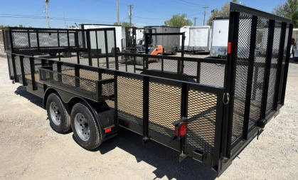 New 2025 Road Boss 83"x20' Tandem Axle Landscape, 2' Sides & Side gate Landscape Trailer