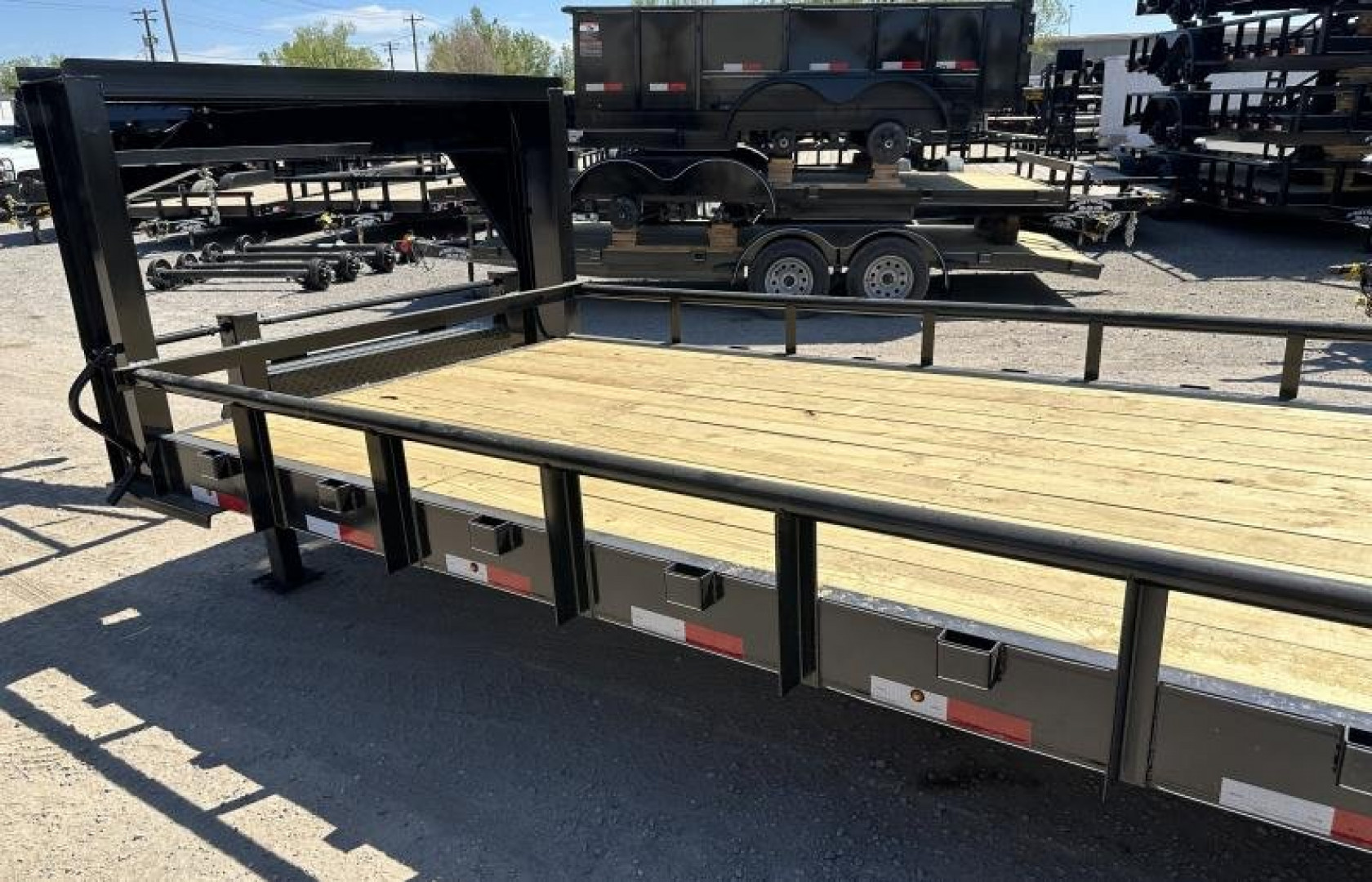 New 2025 Road Boss 83x24 Gooseneck Lowstyle Pipe rail Equipment Trailer