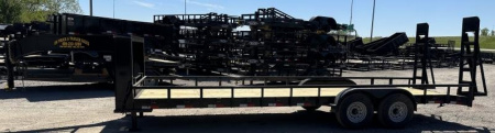 New 2025 Road Boss 83x24 Gooseneck Lowstyle Pipe rail Equipment Trailer