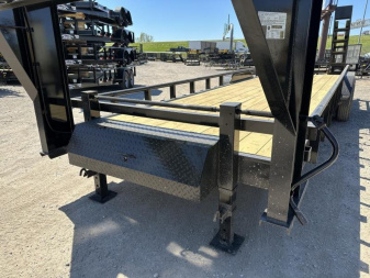 New 2025 Road Boss 83x24 Gooseneck Lowstyle Pipe rail Equipment Trailer