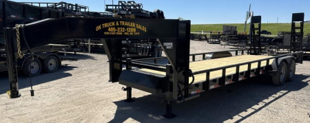 New 2025 Road Boss 83x24 Gooseneck Lowstyle Pipe rail Equipment Trailer