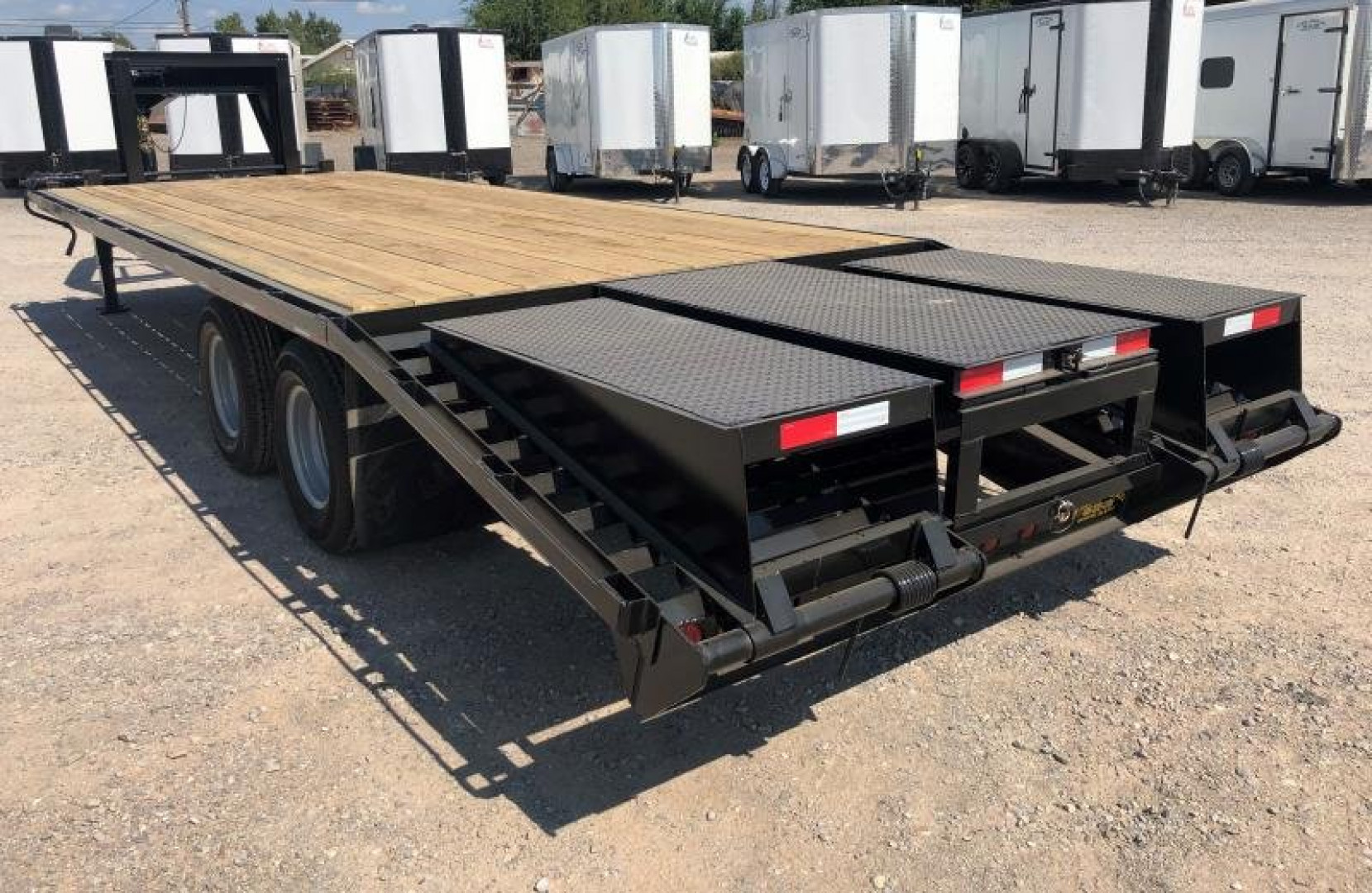 New 2025 Road Boss 25' Tandem Dual Gooseneck Combo Dove Equipment Trailer
