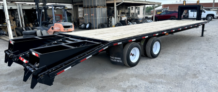 New 2025 Road Boss 32' Tandem 12k Dozer Dove with Hutch Equipment Trailer