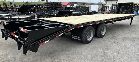 New 2026 Road Boss 32' Tandem 12k Dozer Dove with Hutch Equipment Trailer