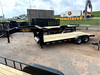 New 2025 Road Boss 20' Tandem Axle Gooseneck Low Style Car Hauler Equipment Trailer