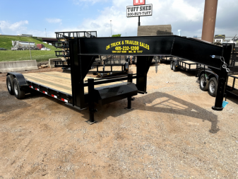 New 2025 Road Boss 20' Tandem Axle Gooseneck Low Style Car Hauler Equipment Trailer