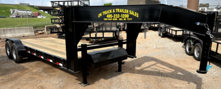 New 2025 Road Boss 20' Tandem Axle Gooseneck Low Style Car Hauler Equipment Trailer