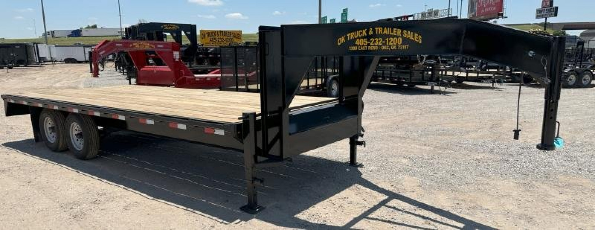 New 2025 Road Boss 20' Tandem Axle Gooseneck Flatbed Equipment Trailer